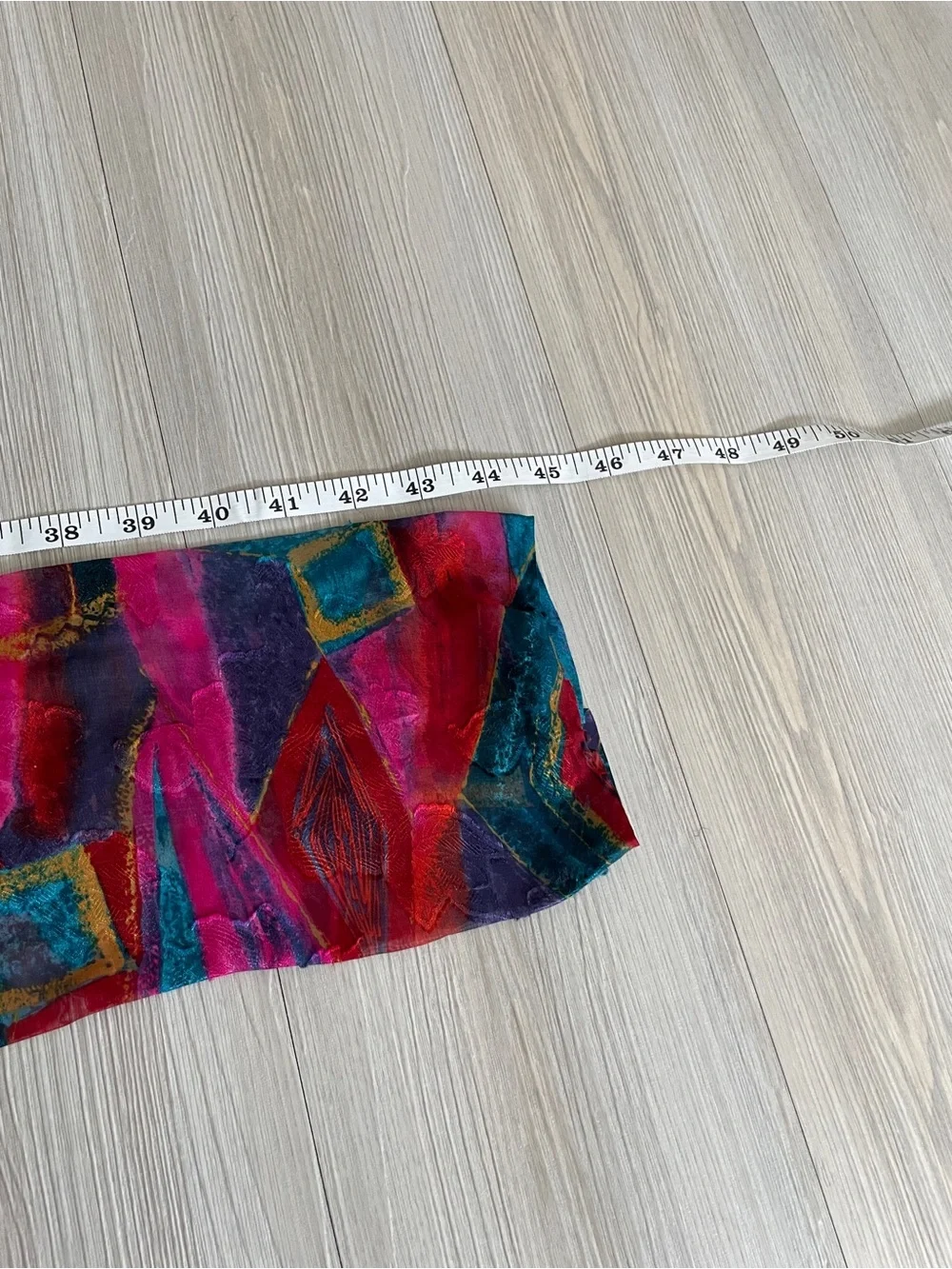 Vibrant Multicolor Geometric Silk Scarf - Women's Accessory